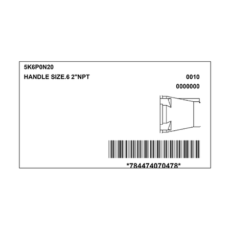 Meltric 5K6P0N20 HANDLE w/NPT 5K6P0N20